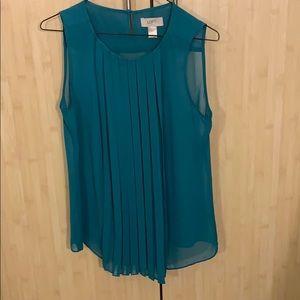 Loft Teal Sheer Blouse